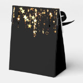 ブラック&エレガント金ゴールドスターのダブルジョイント誕生日 フェイバーボックス (裏面サイド)