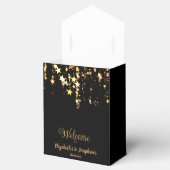 ブラック&エレガント金ゴールドスターのダブルジョイント誕生日 フェイバーボックス (オープン)