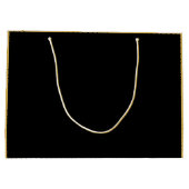 ブラック&エレガント金ゴールドスターズ90誕生日おばあちゃん ラージペーパーバッグ (裏面)