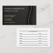 ブラック&エレガント金ゴールドスパインチロアポイントメントカード 名刺 (正面/裏面)