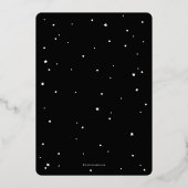 ブラック/エレガント金ゴールドハロウィンスポオクタキュラー+スター 箔招待状 (裏面)