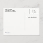 ブラック&エレガント金ゴールドバナー写真卒業パーティー インビテーションポストカード (裏面)