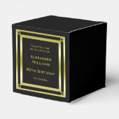 ブラック&エレガント金ゴールドフレーム80誕生日 フェイバーボックス (裏面サイド)