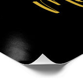 ブラック&エレガント金ゴールドマスカレード誕生日へようこそ ポスター (コーナー)