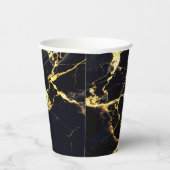 ブラック&エレガント金ゴールドマーブル紙カップ 紙コップ (右)