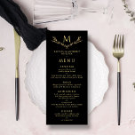 ブラック&エレガント金ゴールドモノグラムリース結婚ズ メニュー<br><div class="desc">祝は、これらの非常にトレンディーのメエレガントニュー結婚カードとスタイルして。このデザインは、あなたの特別なイベントの言葉でパーソナライズする簡単であり、これらの素晴らしいメニューを見るときあなたのゲストは興奮する。ごもし希望のアイテムは連絡お願いし、こちらへ行き救済ます。</div>