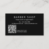 ブラック&エレガント金ゴールド理容師スタイリスト名刺 名刺 (裏面)