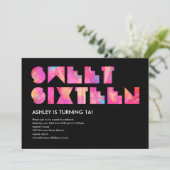 ブラック・エレクトリック・グロウ スウィート16 招待状 (スタンド正面)