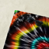 ブラック・オパール・絞り染め、 ビーチタオル (インサイチュ)