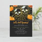 ブラック | オモダンパフェイクルのハロウィーンスカル 招待状 (スタンド正面)