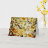 「ブラック·オリーブ·ピザとスペシャル」誕生日カード カード (黄色い花)