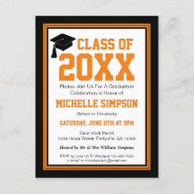 ブラック&オレンジの卒業式パーティー