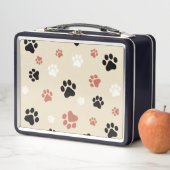 ブラック&オレンジの犬の肉印刷メタルランチボックス メタルランチボックス (インサイチュ)