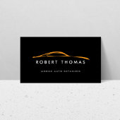 ブラック/オレンジの自動詳細、自動修復 名刺
