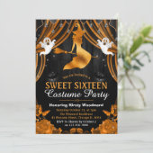 ブラック&オレンジウィッチ&きらめくカーテンスウィート16 招待状 (スタンド正面)