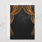 ブラック&オレンジウィッチ&きらめくカーテンスウィート16 招待状 (裏面)