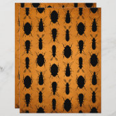 ブラック&オレンジカブトムズスクラップブック紙 (正面/裏面)