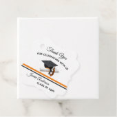 ブラック&オレンジキャップ&タッセル |卒業 フェイバータグ (インサイチュ)