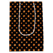 ブラック&オレンジグリッタールックハロウィーン ミディアムペーパーバッグ (裏面)