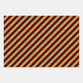 ブラック&オレンジグリッタールックハロウィーン ラッピングペーパーシート (正面)