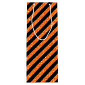 ブラック&オレンジグリッタールックハロウィーン ワインギフトバッグ (裏面)