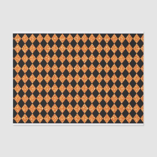 ブラック&オレンジグリッタールックハロウィーン 薄葉紙 (正面)