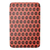 ブラック&オレンジジャックオランタンプリント バスマット (正面縦)