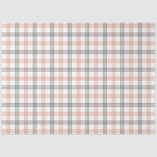 ブラック&オレンジストライプのティッシュペーパー 薄葉紙 (正面)