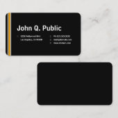 ブラック(オレンジストライプ色) 名刺 (正面/裏面)