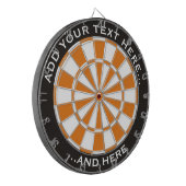 ブラック&オレンジダーツボードカスタム文字 ダーツボード (正面左)
