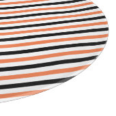 ブラック&オレンジハロウィンストライプのボード切断 カッティングボード (角)