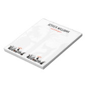 ブラック&オレンジハロウィーンコンセプトタイポグラフィ ノートパッド (回転)