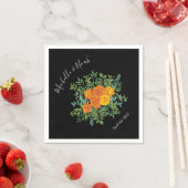 ブラック&オレンジハロウィーンゴシック結婚ズコレクション スタンダードカクテルナプキン (インサイチュ)