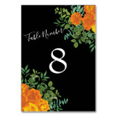 ブラック&オレンジハロウィーンゴシック結婚ズコレクション テーブルナンバー (正面)