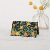 ブラック&オレンジハロウィーンゴシック結婚ズコレクション プレイスカード (裏面)