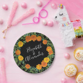 ブラック&オレンジハロウィーンゴシック結婚ズコレクション ペーパープレート (パーティー)