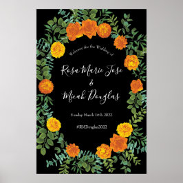 ブラック&オレンジハロウィーンゴシック結婚ズコレクション ポスター