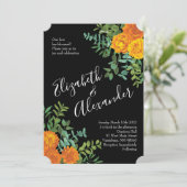 ブラック&オレンジハロウィーンゴシック結婚ズコレクション 招待状 (スタンド正面)