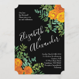 ブラック&オレンジハロウィーンゴシック結婚ズコレクション 招待状