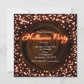 ブラック&オレンジハロウィーンライトパーティの招待状 招待状 (正面)