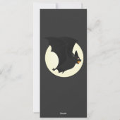 ブラック&オレンジハロウィーン不気味パーティーチケット シーズンカード (裏面)