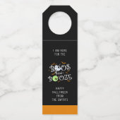 ブラック&オレンジボース&ブーゼハローウィンパーティ ボトルネックタグ (正面)