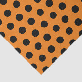 ブラック&オレンジミディアムサイズ水玉模様ティッシュペーパー 薄葉紙 (詳細)
