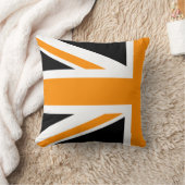 ブラック&オレンジユニオンジャックハーフ クッション (ブランケット)