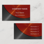 ブラック&オレンジラグジュアリーメタリック3 名刺 (正面/裏面)