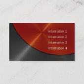 ブラック&オレンジラグジュアリーメタリック3 名刺 (裏面)