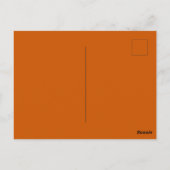 ブラック&オレンジ怖い不気味ハッピーハローウィン ポストカード (裏面)