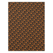 ブラック&オレンジ抽象芸術スワールハロウィーンテーブルクロス テーブルクロス (正面)