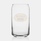 ブラック&オレンジ色の学校のカラークラス年 ガラス缶 (裏面)