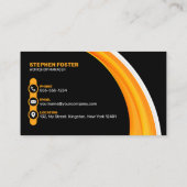 ブラック&オレンジ車の自動車の修理 名刺 (裏面)